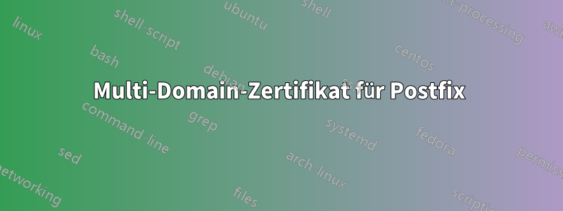 Multi-Domain-Zertifikat für Postfix