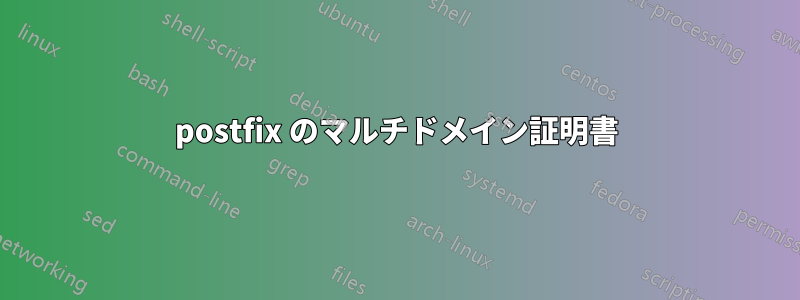 postfix のマルチドメイン証明書