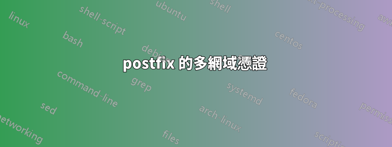 postfix 的多網域憑證