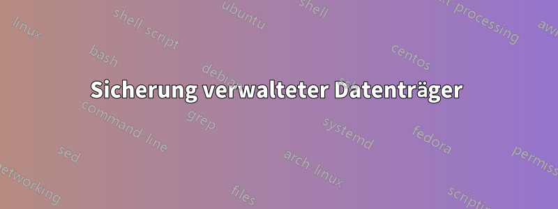 Sicherung verwalteter Datenträger