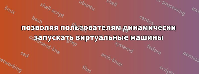 позволяя пользователям динамически запускать виртуальные машины