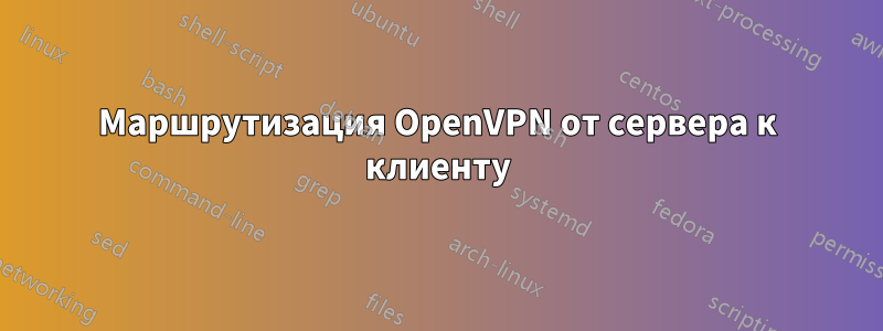 Маршрутизация OpenVPN от сервера к клиенту