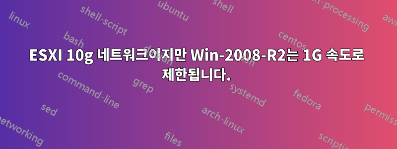 ESXI 10g 네트워크이지만 Win-2008-R2는 1G 속도로 제한됩니다.