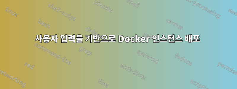 사용자 입력을 기반으로 Docker 인스턴스 배포