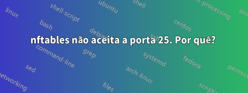 nftables não aceita a porta 25. Por quê?