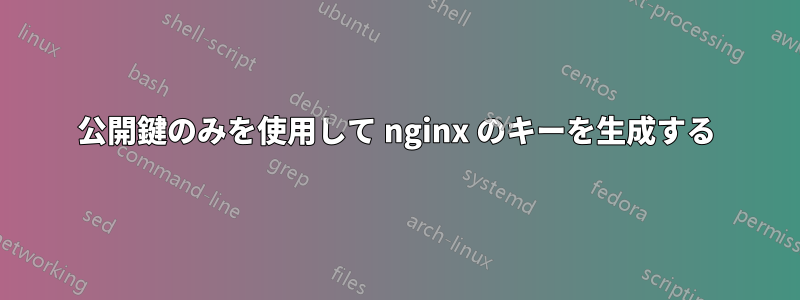 公開鍵のみを使用して nginx のキーを生成する