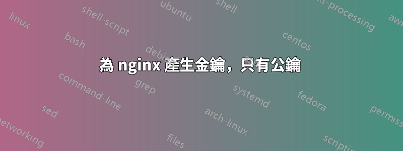 為 nginx 產生金鑰，只有公鑰