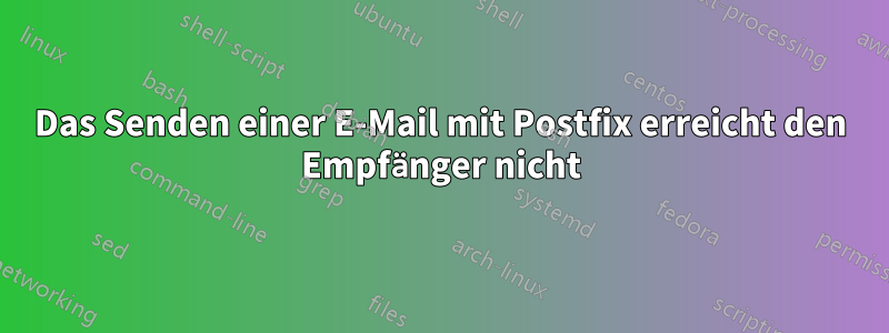 Das Senden einer E-Mail mit Postfix erreicht den Empfänger nicht