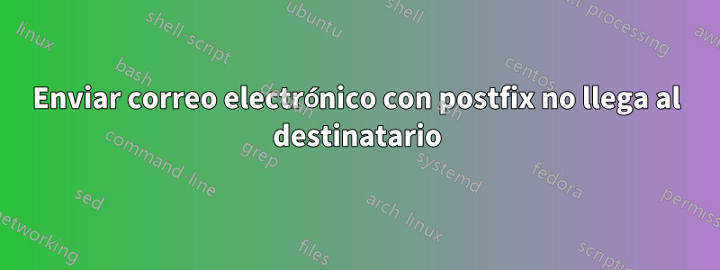 Enviar correo electrónico con postfix no llega al destinatario