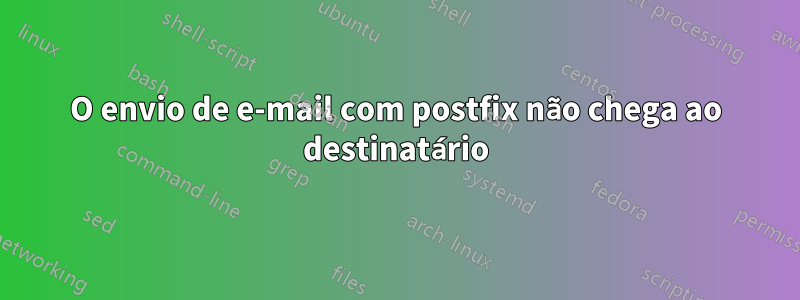 O envio de e-mail com postfix não chega ao destinatário