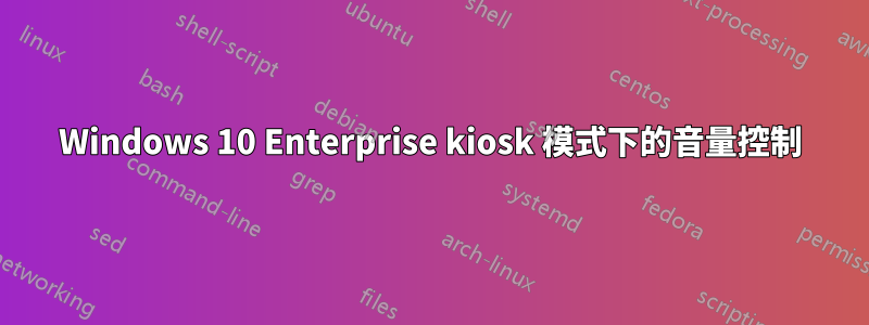 Windows 10 Enterprise kiosk 模式下的音量控制