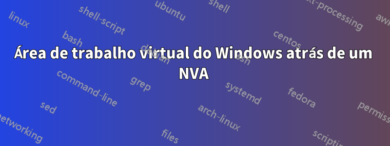 Área de trabalho virtual do Windows atrás de um NVA