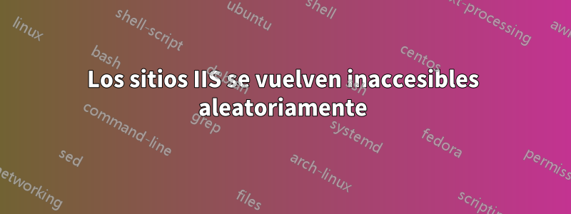 Los sitios IIS se vuelven inaccesibles aleatoriamente