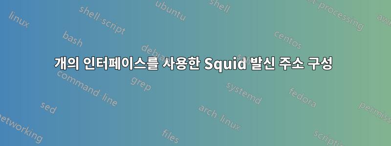 2개의 인터페이스를 사용한 Squid 발신 주소 구성