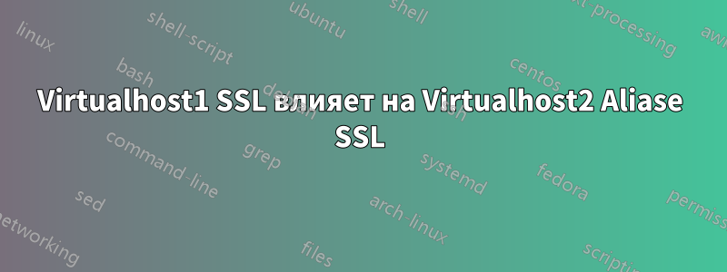 Virtualhost1 SSL влияет на Virtualhost2 Aliase SSL