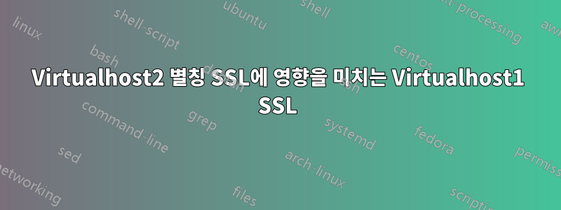 Virtualhost2 별칭 SSL에 영향을 미치는 Virtualhost1 SSL