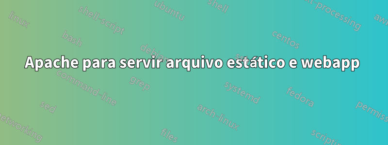 Apache para servir arquivo estático e webapp