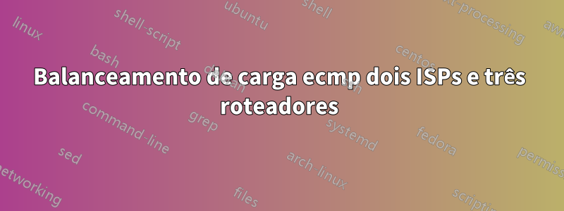 Balanceamento de carga ecmp dois ISPs e três roteadores