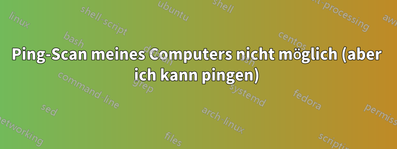 Ping-Scan meines Computers nicht möglich (aber ich kann pingen)