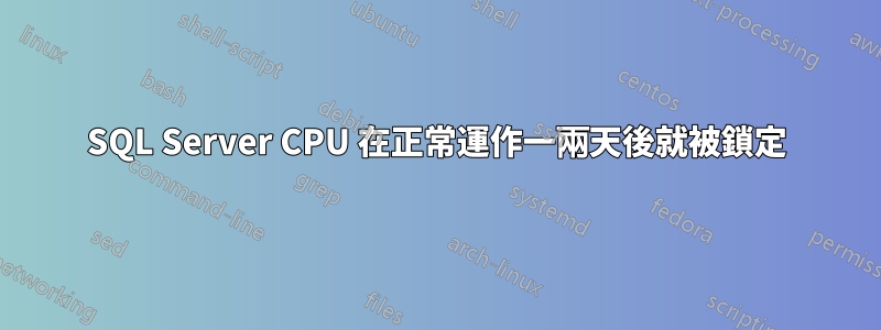 SQL Server CPU 在正常運作一兩天後就被鎖定