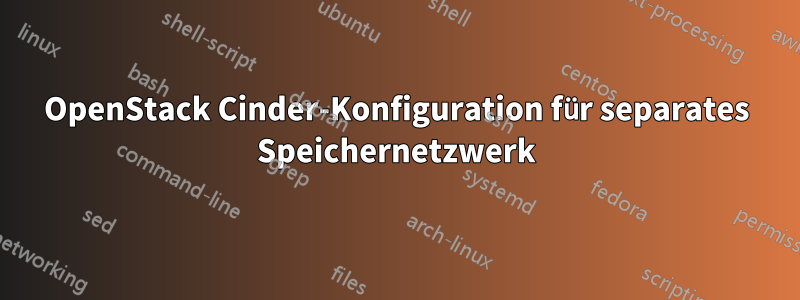 OpenStack Cinder-Konfiguration für separates Speichernetzwerk