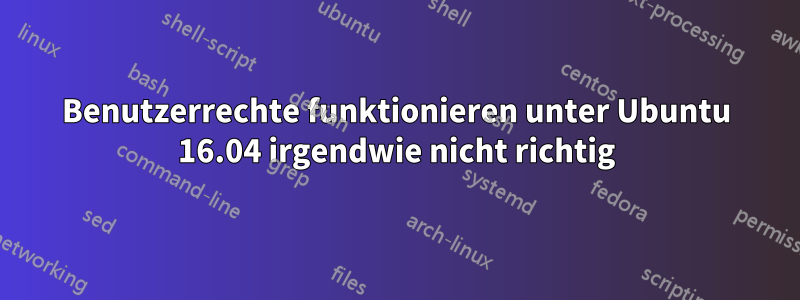 Benutzerrechte funktionieren unter Ubuntu 16.04 irgendwie nicht richtig