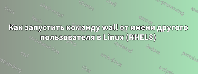 Как запустить команду wall от имени другого пользователя в Linux (RHEL8)