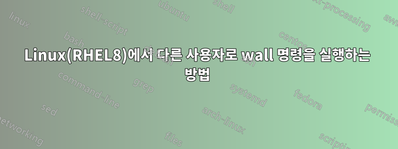 Linux(RHEL8)에서 다른 사용자로 wall 명령을 실행하는 방법