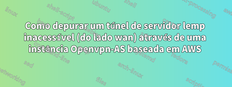 Como depurar um túnel de servidor lemp inacessível (do lado wan) através de uma instância Openvpn-AS baseada em AWS