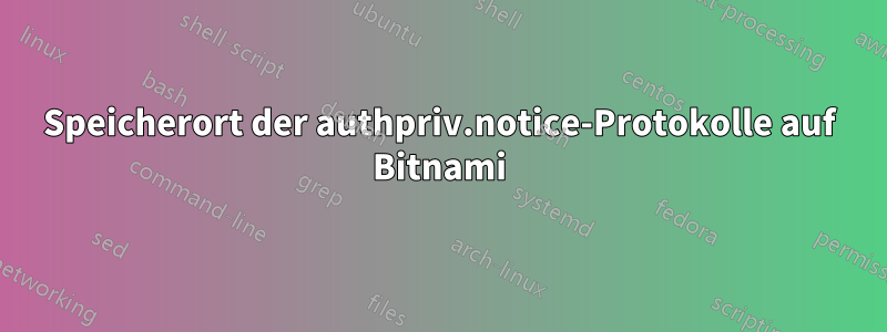 Speicherort der authpriv.notice-Protokolle auf Bitnami