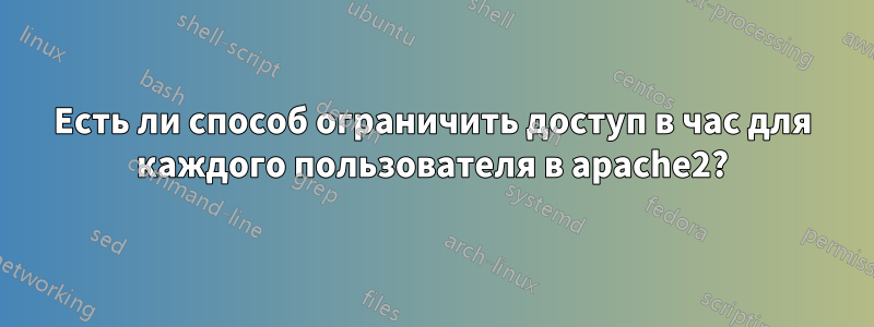 Есть ли способ ограничить доступ в час для каждого пользователя в apache2?