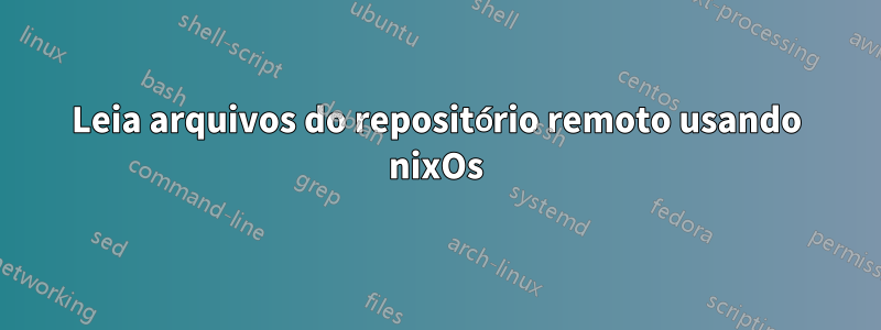 Leia arquivos do repositório remoto usando nixOs