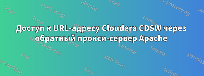 Доступ к URL-адресу Cloudera CDSW через обратный прокси-сервер Apache