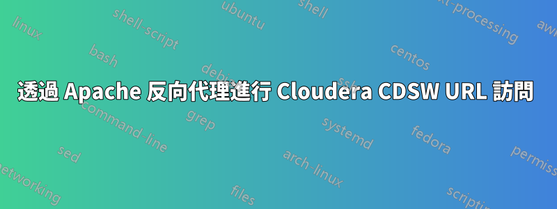 透過 Apache 反向代理進行 Cloudera CDSW URL 訪問