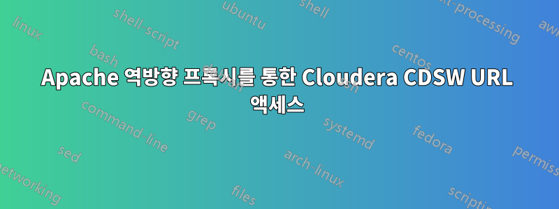 Apache 역방향 프록시를 통한 Cloudera CDSW URL 액세스