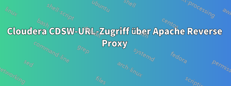 Cloudera CDSW-URL-Zugriff über Apache Reverse Proxy