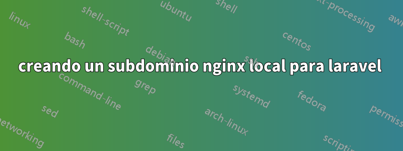 creando un subdominio nginx local para laravel