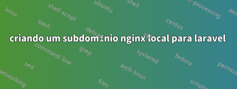 criando um subdomínio nginx local para laravel