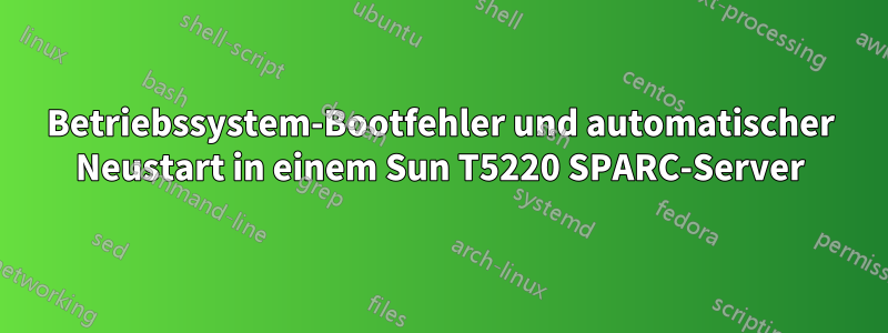 Betriebssystem-Bootfehler und automatischer Neustart in einem Sun T5220 SPARC-Server