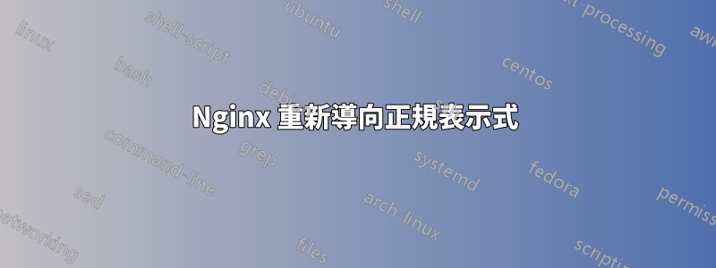 Nginx 重新導向正規表示式