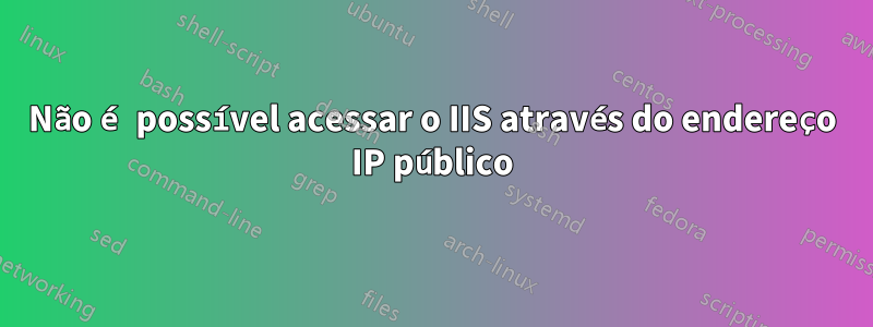 Não é possível acessar o IIS através do endereço IP público