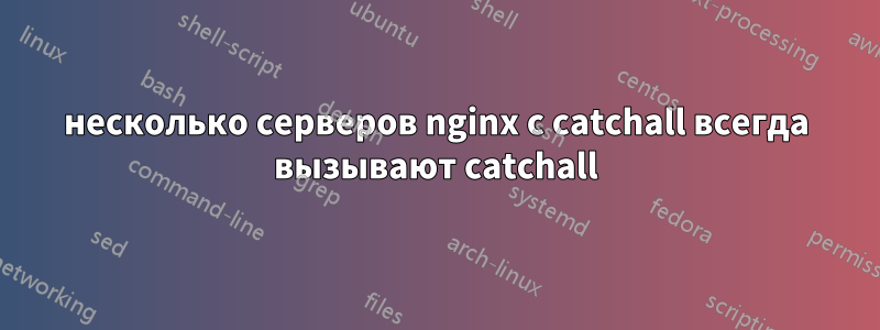 несколько серверов nginx с catchall всегда вызывают catchall