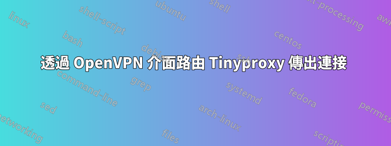 透過 OpenVPN 介面路由 Tinyproxy 傳出連接