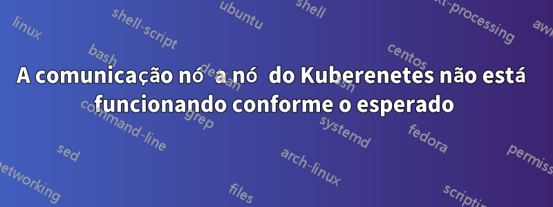 A comunicação nó a nó do Kuberenetes não está funcionando conforme o esperado