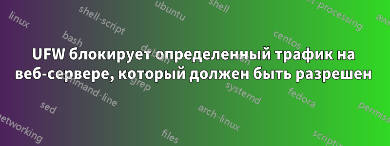 UFW блокирует определенный трафик на веб-сервере, который должен быть разрешен