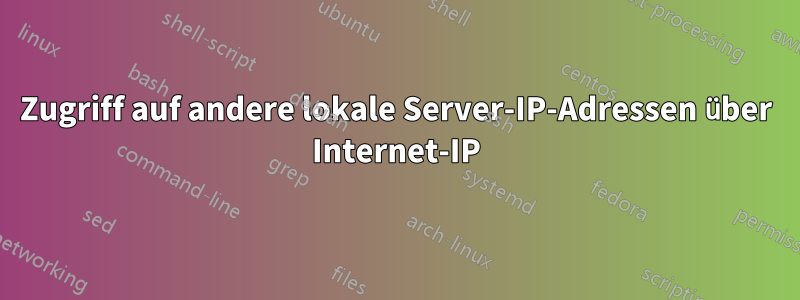 Zugriff auf andere lokale Server-IP-Adressen über Internet-IP