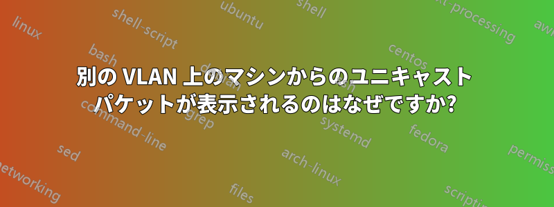 別の VLAN 上のマシンからのユニキャスト パケットが表示されるのはなぜですか?