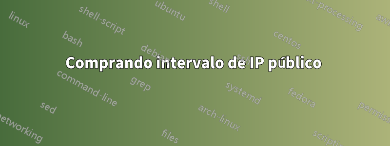 Comprando intervalo de IP público