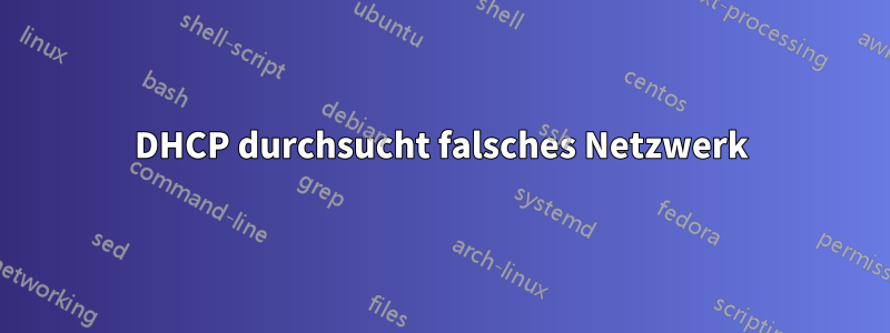 DHCP durchsucht falsches Netzwerk