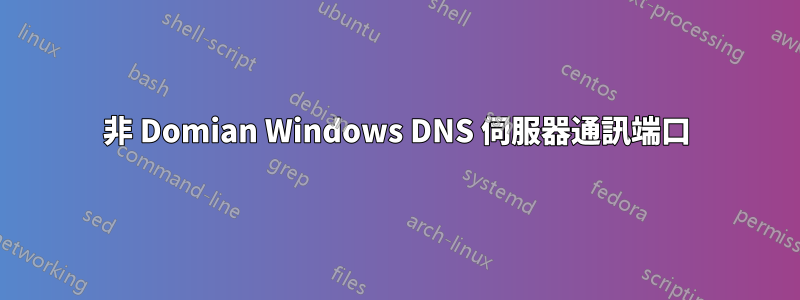 非 Domian Windows DNS 伺服器通訊端口